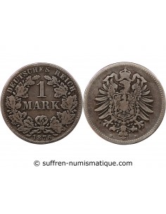 ALLEMAGNE, PRUSSE, WILHELM I - 1 MARK ARGENT 1876 H DARMSTADT