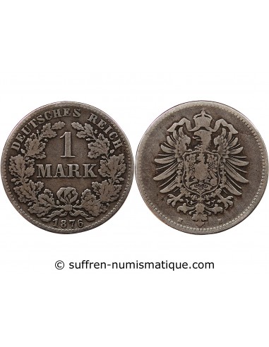ALLEMAGNE, PRUSSE, WILHELM I - 1 MARK ARGENT 1876 H DARMSTADT