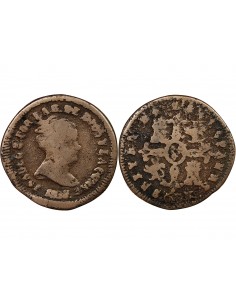 ESPAGNE, ISABELLE II - 8 MARAVEDIS 1837 PP PAMPELUNE 2