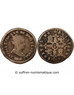 ESPAGNE, ISABELLE II - 8 MARAVEDIS 1837 PP PAMPELUNE