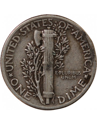 USA - 10 CENTS ARGENT "Mercury Dime" 1942 PHILADELPHIE