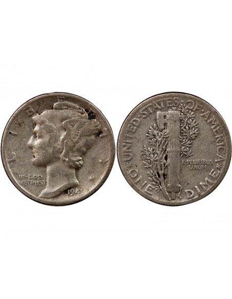 USA - 10 CENTS ARGENT "Mercury Dime" 1941 PHILADELPHIE