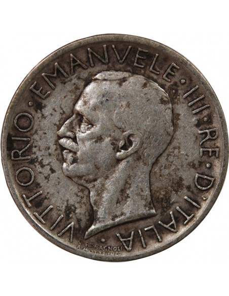 ITALIE, VICTOR-EMMANUEL III - 5 LIRE ARGENT 1929 R ROME