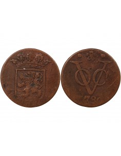 INDES ORIENTALES NÉERLANDAISES - VOC HOLLANDE - 1 DUIT 1780 2