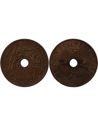 INDOCHINE FRANCAISE - 1 CENTIME 1901 A PARIS