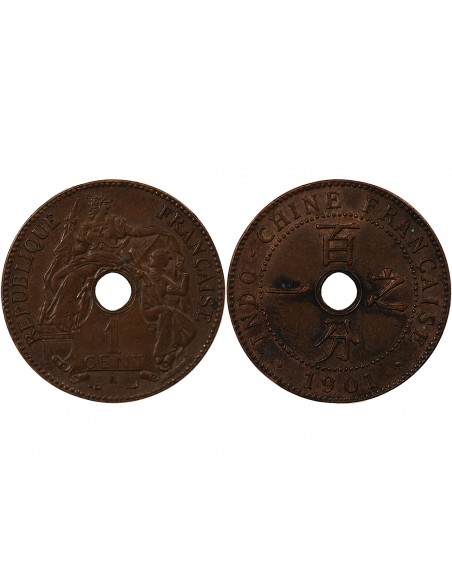 INDOCHINE FRANCAISE - 1 CENTIME 1901 A PARIS