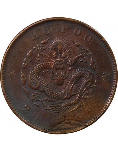 CHINE - 20 CASH MINISTERE DU REVENU, 1903 - 1905