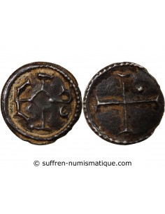 CAROLINGIEN - FRACTION DE DENIER ARGENT IXème siècle