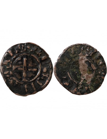 DUCHÉ DE BRETAGNE, GUY DE THOUARS - DENIER 1199 / 1201 NANTES