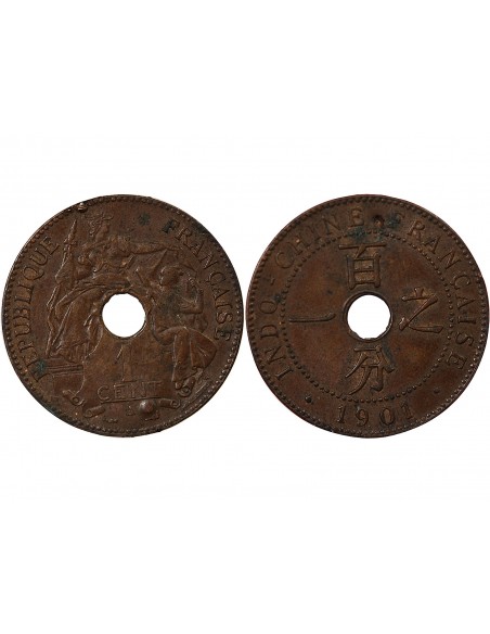 INDOCHINE FRANCAISE - 1 CENTIME 1901 A PARIS
