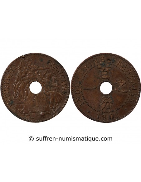 INDOCHINE FRANCAISE - 1 CENTIME 1901 A PARIS
