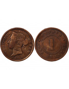 CHYPRE, VICTORIA - 1 PIASTRE 1900 2