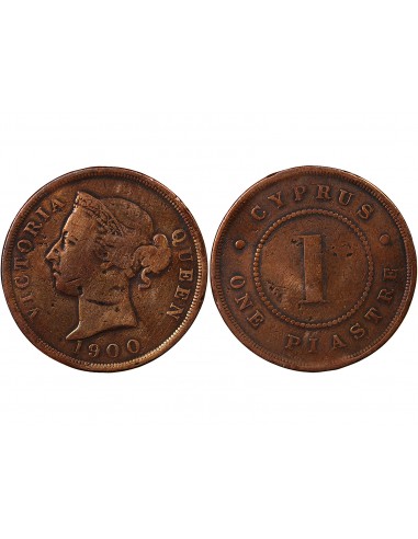 CHYPRE, VICTORIA - 1 PIASTRE 1900