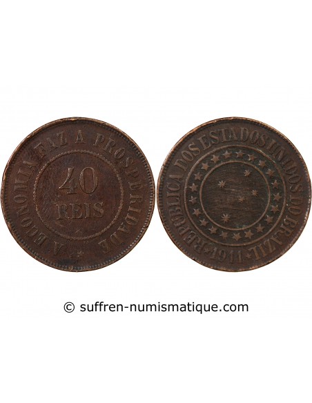 BRESIL - 40 REIS 1911