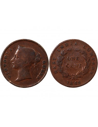 COMPAGNIE BRITANNIQUE DES INDES ORIENTALES, ETABLISSEMENTS DES DETROITS, VICTORIA - 1 CENT 1945