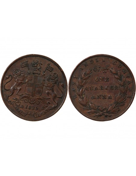 INDES BRITANNIQUES - 1/4 ANNA 1835
