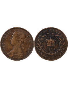 CANADA, TERRE NEUVE, VICTORIA - 1 CENT 1872 H HEATON 2