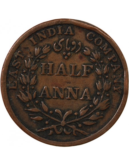 INDES BRITANNIQUES - 1/2 ANNA 1835
