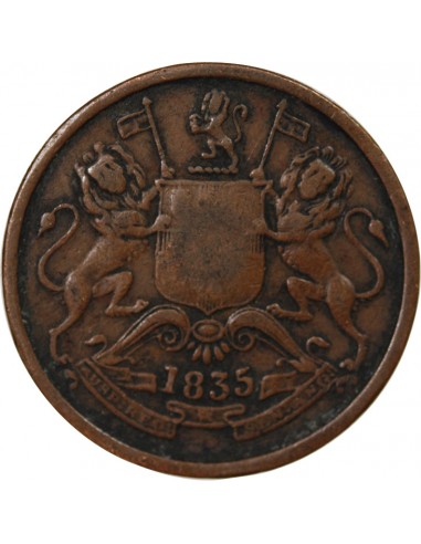 INDES BRITANNIQUES - 1/2 ANNA 1835