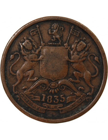 INDES BRITANNIQUES - 1/2 ANNA 1835