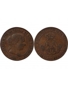 ESPAGNE, ISABELLE II - 5 CENTIMOS 1866 OM SEGOVIE 2