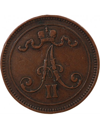 FINLANDE, ALEXANDRE II - 10 PENNIÄ 1867