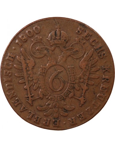 AUTRICHE, FRANÇOIS II - 6 KREUZER 1800 B KREMINCA