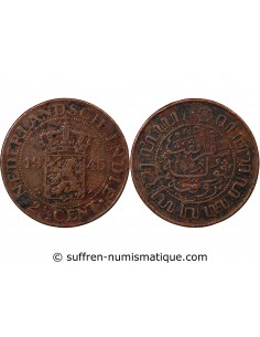 INDES ORIENTALES NÉERLANDAISES, WILHELMINE - 2 1/2 CENTS 1945 P PHILADELPHIE