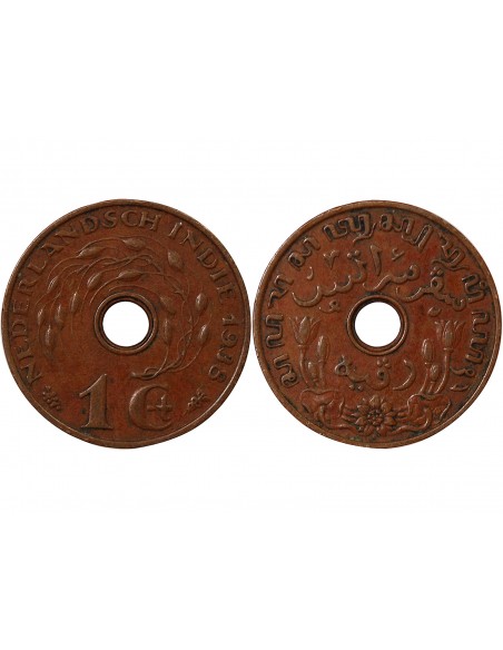 INDES ORIENTALES NÉERLANDAISES, WILHELMINE - 1 CENT 1938