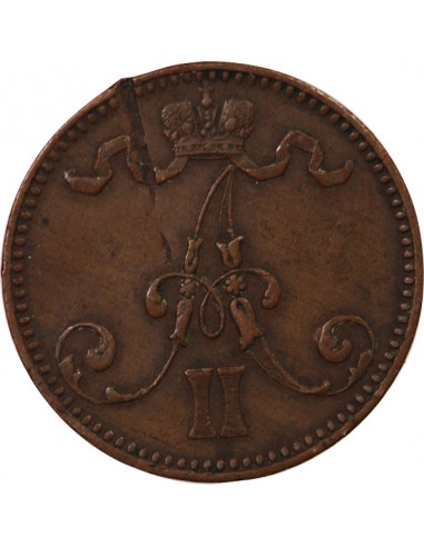 FINLANDE, ALEXANDRE II - 5 PENNIÄ 1866