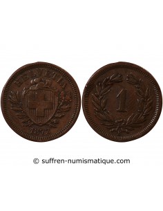 SUISSE - 1 CENTIME ECUSSON 1872 B