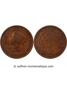 CEYLAN, VICTORIA - 5 CENTS 1890