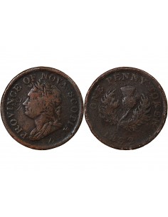 CANADA NOUVELLE ECOSSE, GEORGE IV - 1 PENNY TOKEN 1832 2