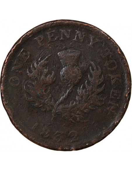 CANADA NOUVELLE ECOSSE, GEORGE IV - 1 PENNY TOKEN 1832