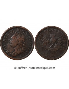CANADA NOUVELLE ECOSSE, GEORGE IV - 1 PENNY TOKEN 1832