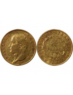 NAPOLEON Ier﻿ - 20 FRANCS OR 1806 A PARIS﻿ "Calendrier grégorien" 2