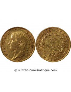 NAPOLEON Ier﻿ - 20 FRANCS OR 1806 A PARIS﻿ "Calendrier grégorien"