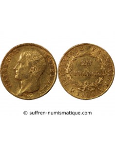 NAPOLEON Ier﻿ - 20 FRANCS OR 1806 A PARIS﻿ "Calendrier grégorien"