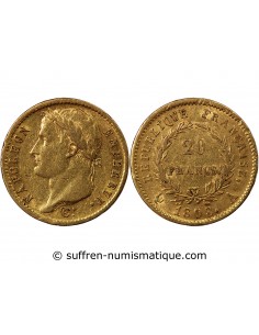 NAPOLEON Ier - 20 FRANCS OR 1808 A PARIS "Type République"﻿﻿