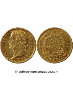 NAPOLEON Ier - 20 FRANCS OR 1812 W LILLE