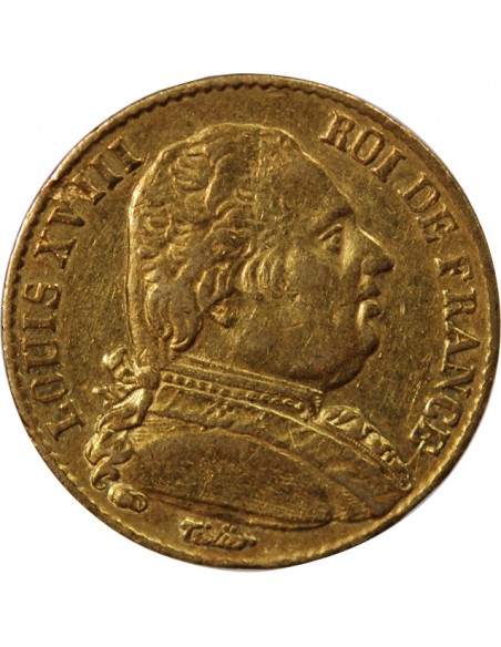 LOUIS XVIII - 20 FRANCS OR 1815 Q PERPIGNAN