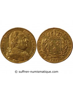 LOUIS XVIII - 20 FRANCS OR 1815 Q PERPIGNAN