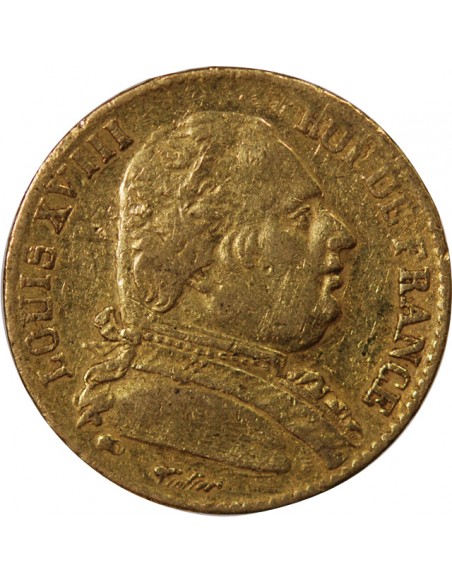 LOUIS XVIII - 20 FRANCS OR 1814 K BORDEAUX