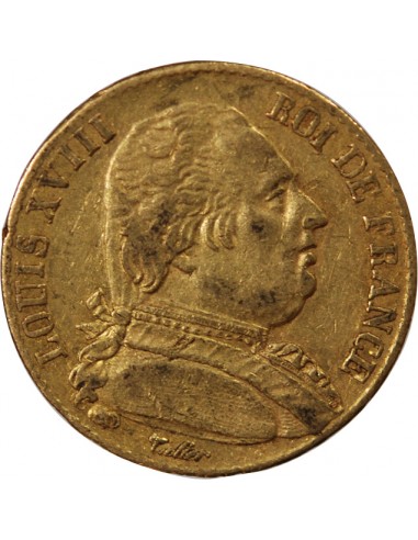 LOUIS XVIII - 20 FRANCS OR 1815 K BORDEAUX