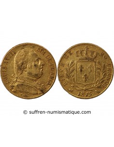 LOUIS XVIII - 20 FRANCS OR 1815 K BORDEAUX
