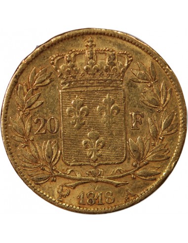 LOUIS XVIII - 20 FRANCS OR 1818 A PARIS