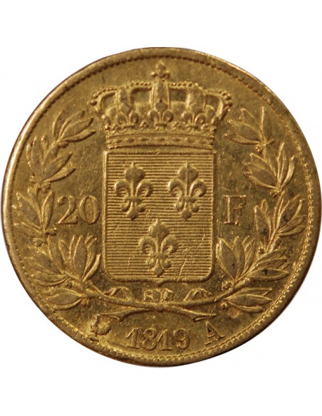 LOUIS XVIII - 20 FRANCS OR 1819 A PARIS
