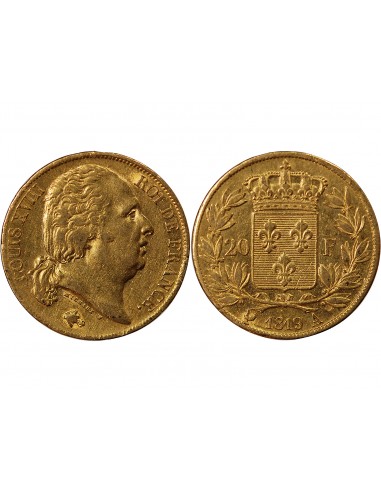 LOUIS XVIII - 20 FRANCS OR 1819 A PARIS