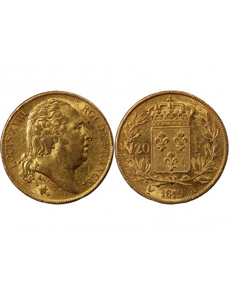 LOUIS XVIII - 20 FRANCS OR 1819 A PARIS