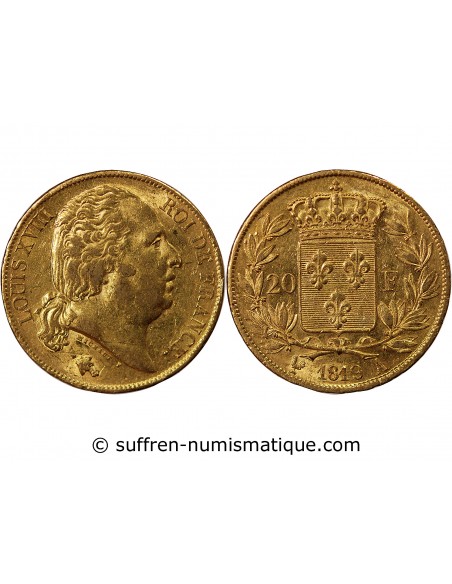 LOUIS XVIII - 20 FRANCS OR 1819 A PARIS